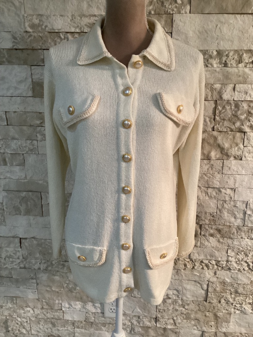 Vintage Marisa Christina Pearl Button Salesman Sample Cardigan Jacket Size Small
